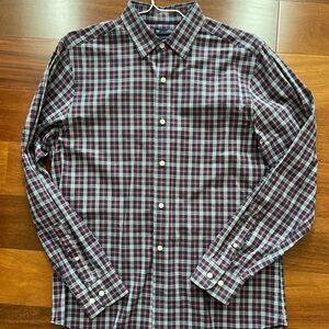 GAP Blue and Red Casual Button Down Shirt